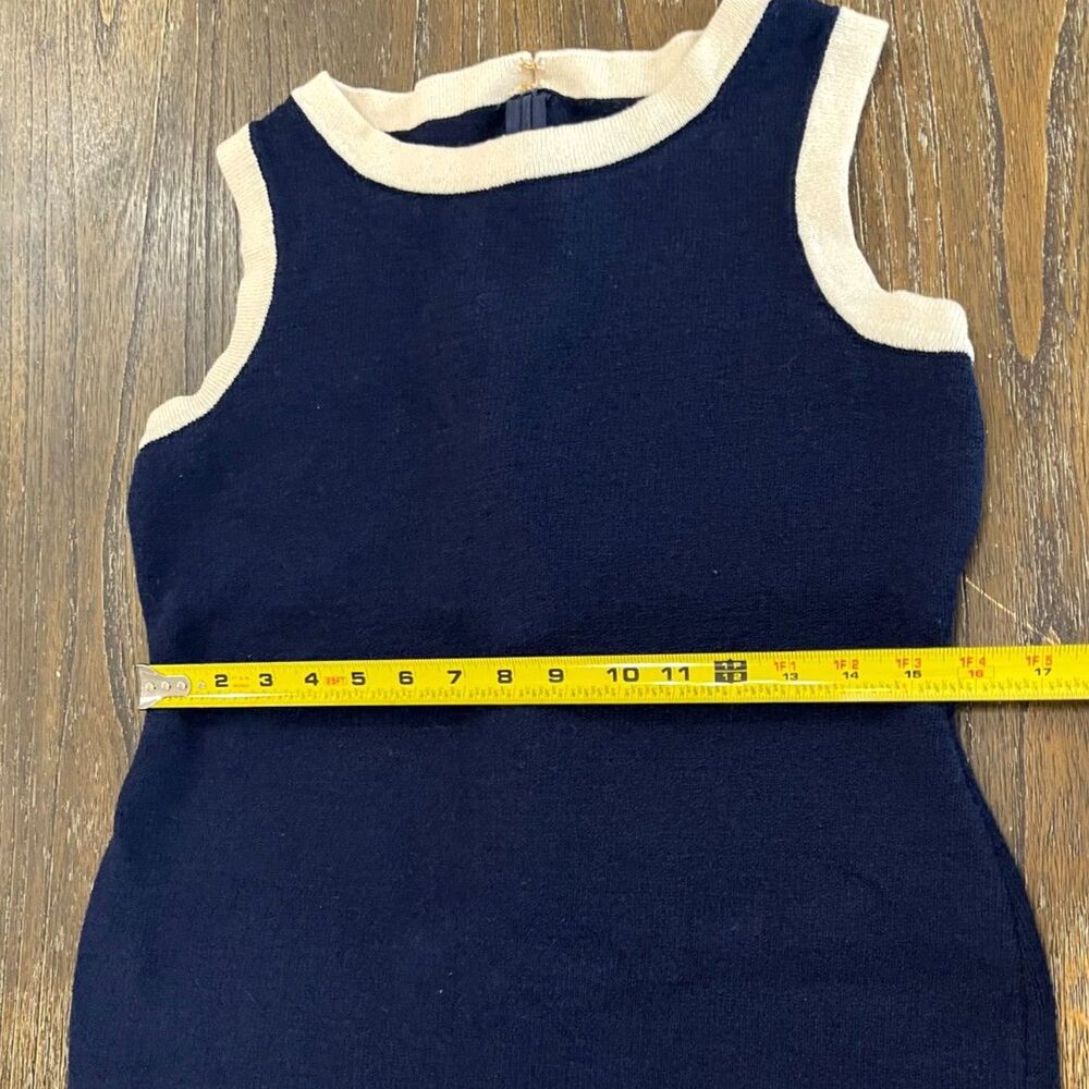 St John Navy Knit Sheath Dress Size 6 Marie Gray Classic Career Desiger - Picture 7 of 12